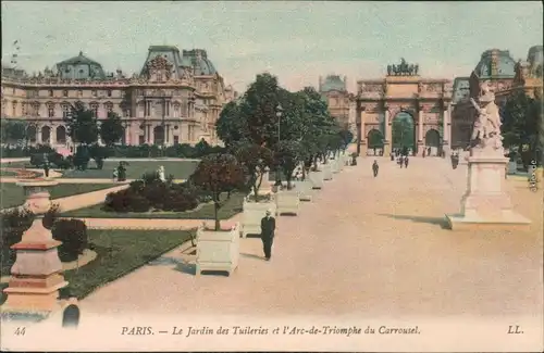 Paris Arc de Triomphe du Carrousel -Place du Carrousel, Park 1908