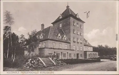 Ansichtskarte Rendsburg Koloniale Frauenschule 1930