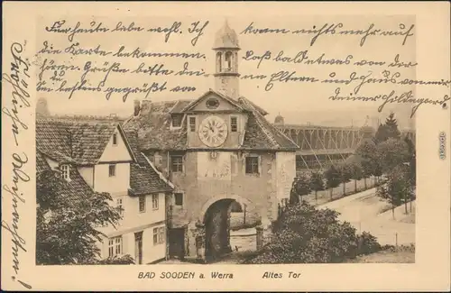 Ansichtskarte Bad Sooden-Allendorf Soodener Tor 1921