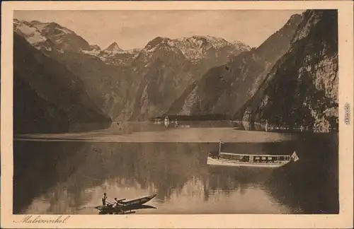 Ansichtskarte Schönau am Königssee Königssee vom Malerwinkel, Boote 1926
