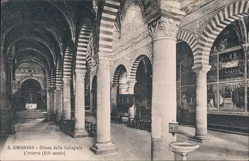 San Gimignano Chiesa della Collegiata L interno XIII secolo 1913 