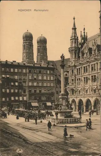 Ansichtskarte München Marienplatz 1916