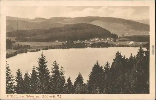 Ansichtskarte Titisee Panorama-Ansicht 1912