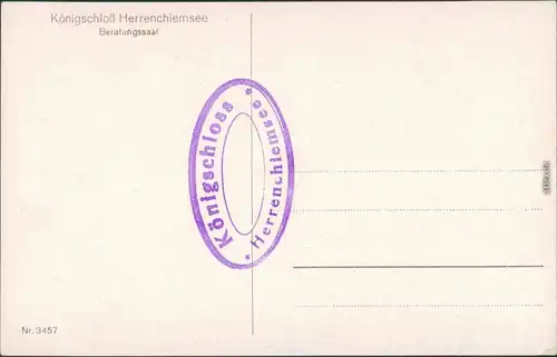 Chiemsee Herrenchiemsee / Herreninsel mit Schloss - Beratungssaal 1915