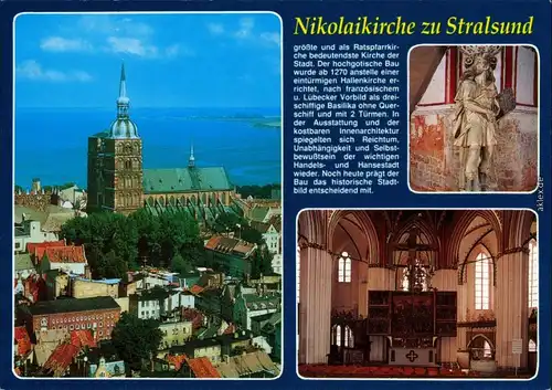 Ansichtskarte Stralsund St. Nikolai Kirche 1995