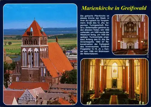 Ansichtskarte Greifswald St. Marienkirche  cc 1995