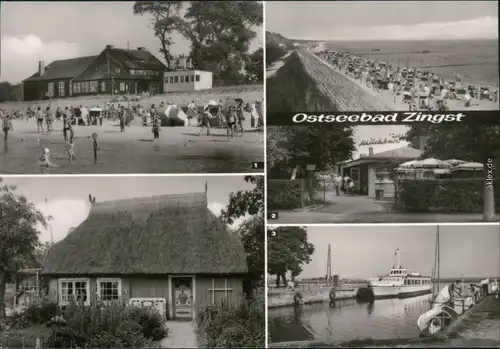 Ansichtskarte Zingst HO-Gaststätte "Kurhaus", Milchbar, Hafen 1969