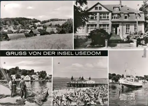 Usedom Insel Usedom - Benz, Gaststätte, Kamminke, Ahlbeck mit Seebrücke 1980