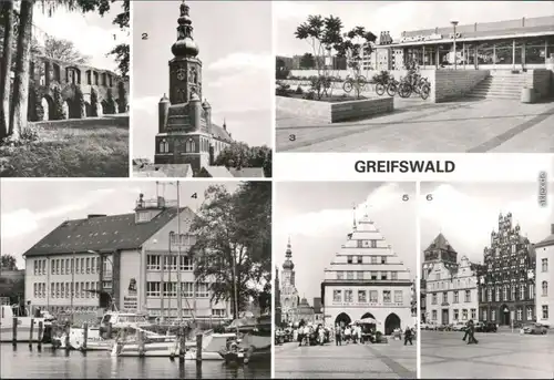 Greifswald Klosterruine Kaufhalle, Marineschule Platz der Freundschaft 1981