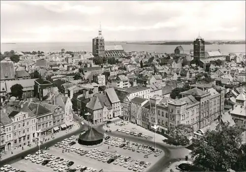 Ansichtskarte Stralsund Blick über die Stadt 1976