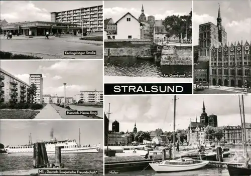 Stralsund Querkanal Hafen, Rathaus, MS, Kedingshäger Straße 1977