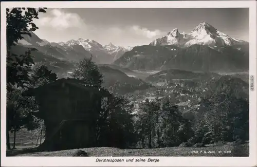 Ansichtskarte Berchtesgaden Watzmann, Panorama 1934