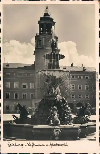 Ansichtskarte Salzburg Hofbrunnen und Glockenspiel 1932
