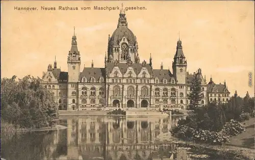 Ansichtskarte Hannover Neues Rathaus 1914
