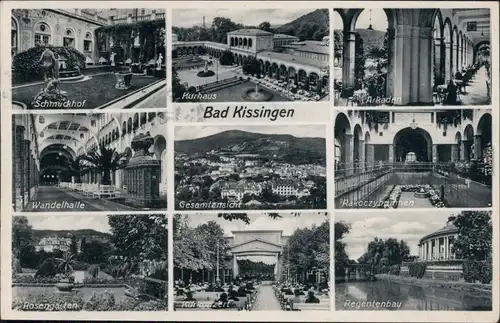 Bad Kissingen Kurhaus Arkaden, Rosengarten, Regentenbau 1938
