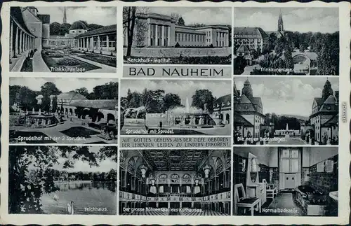 Bad Nauheim   Teichhaus, Kerckhoff-Institut, Badeanlagen 1938