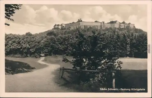 Ansichtskarte Königstein (Sächsische Schweiz) Festung Königstein 1956