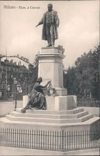 Ansichtskarte Mailand Milano Denkmal - Mon. a Cavour 1913