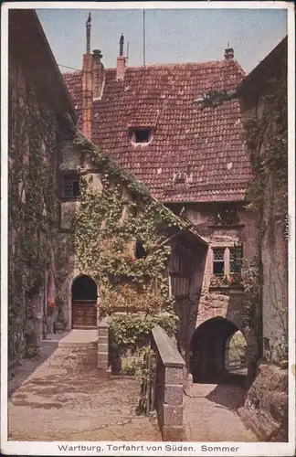 Ansichtskarte Eisenach Wartburg, Torfahrt von Süden 1922