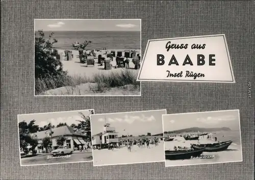 Ansichtskarte Baabe Strand, Fischerstrand, Strandstraße 1967