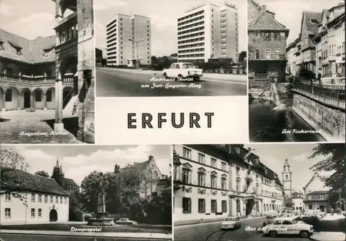 Erfurt Augustiner Kloster, Domprobstei, Hochhaus, Juri-Gagarin-Ring, Rat  1970