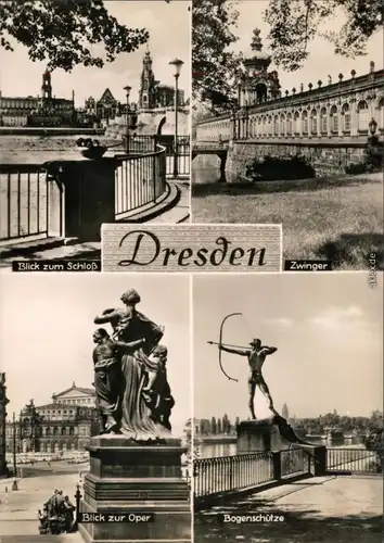 Dresden Dresdner Residenzschloss, Zwinger, Semperoper, Bogenschütze 1975