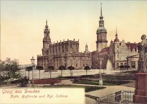 Innere Altstadt-Dresden Repro - Dresdner Residenzschloss /  Schloss   1900