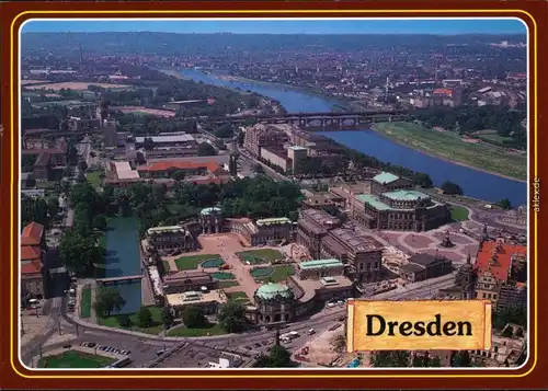 Ansichtskarte Dresden Luftbild - Blick auf die Altstadt 2000