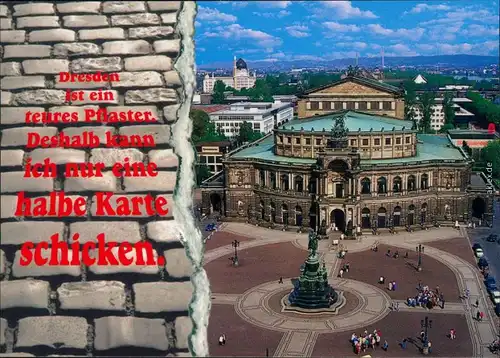 Ansichtskarte Innere Altstadt-Dresden Semperoper 1995