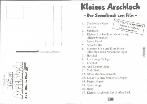  Film/Fernsehen: Zeichentrick/Trickfilme - Scherzkarten - Kleines Arschloch 1997