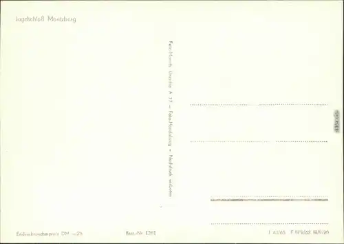 Ansichtskarte Moritzburg Kgl. Jagdschloss 1965