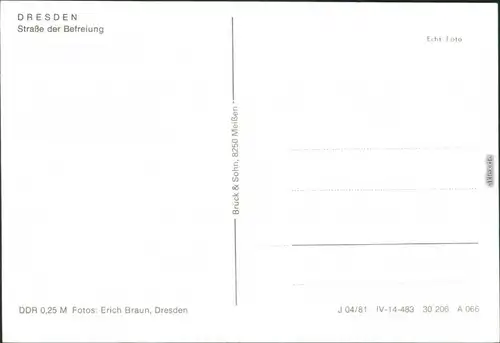Innere Neustadt-Dresden Hauptstraße / Straße der Befreiung / Königstraße 1981