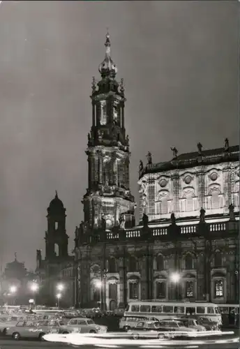 Innere Altstadt-Dresden Theaterplatz mit Hofkirche Dresden  Trinitatis 1978