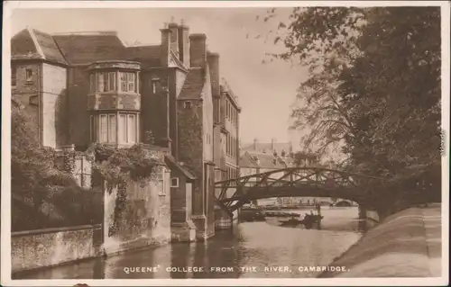 Ansichtskarte Cambridge Queen's College - Bridge 1929
