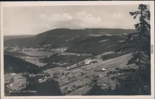 Ansichtskarte Bärental-Feldberg Blick auf den Ort 1934