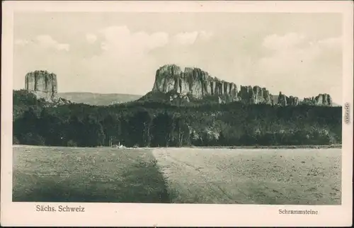 Ansichtskarte Bad Schandau Schrammsteine 1932