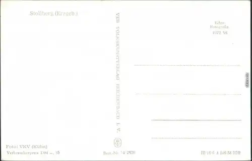Ansichtskarte Stollberg (Erzgebirge) Blick auf die Stadt 1958