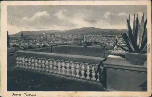 Ansichtskarte Florenz Firenze Panorama mit Blick zur Kirche 1932