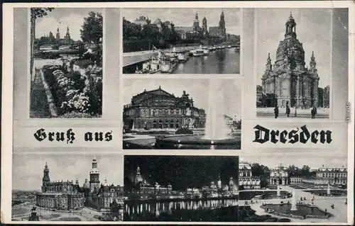 Dresden Frauenkirche, Semperoper, Hofkirche, Zwinger, Terrassenufer 1941
