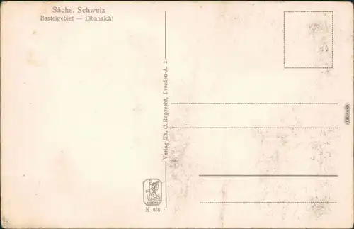 Ansichtskarte Rathen Sächsische Schweiz - Basteigebiet - Elbansicht 1929 