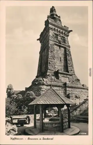 Ansichtskarte Kelbra (Kyffhäuser) Kyffhäuser-Brunnen und Denkmal 1956
