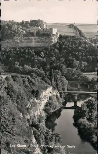 Ansichtskarte Saaleck-Bad Kösen Rudelsburg an der Saale 1960