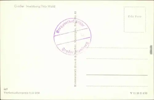 Ansichtskarte Brotterode Großer Inselberg / Inselsberg 1960