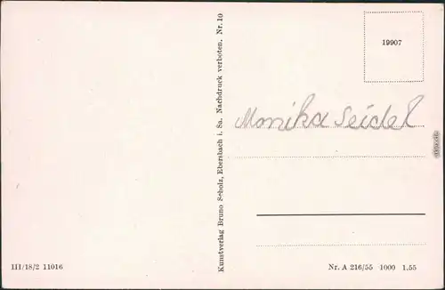 Ansichtskarte Tambach-Dietharz Blick auf die Stadt 1955
