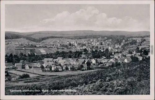Ansichtskarte Tambach-Dietharz Blick auf den Ort 1954