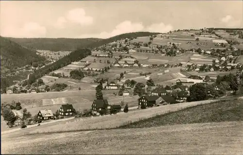 Ansichtskarte Sachsenberg-Georgenthal-Klingenthal Blick auf den Ort 1959