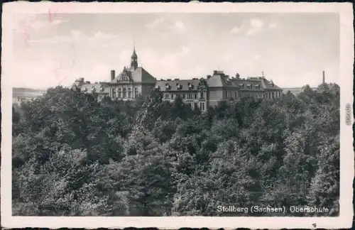 Ansichtskarte Stollberg (Erzgebirge) Oberschule 1955