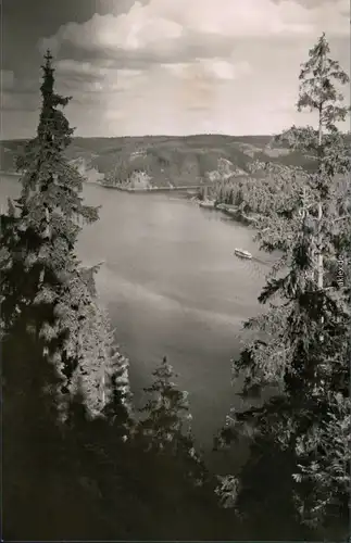 Ansichtskarte Saalburg-Ebersdorf (Saale Am Stausee der Bleilochtalsperre g 1962