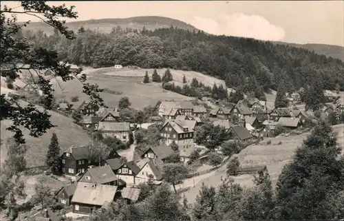 Ansichtskarte Vesser-Suhl Blick auf den Ort 1964