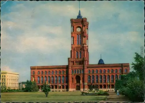 Ansichtskarte Mitte-Berlin Rotes Rathaus 1962